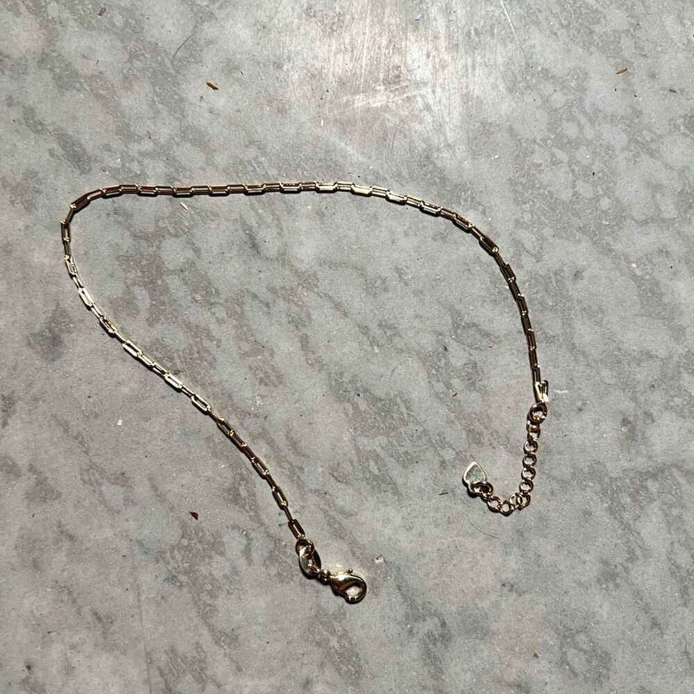 Dainty 18k Brazilian gold overlay anklet with extender water resistant